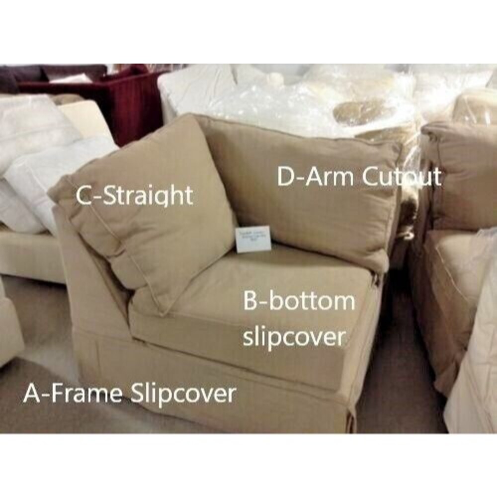 ONE PB Comfort Sofa Sectional Corner Replacement SLIPCOVER Walnut Canvas
